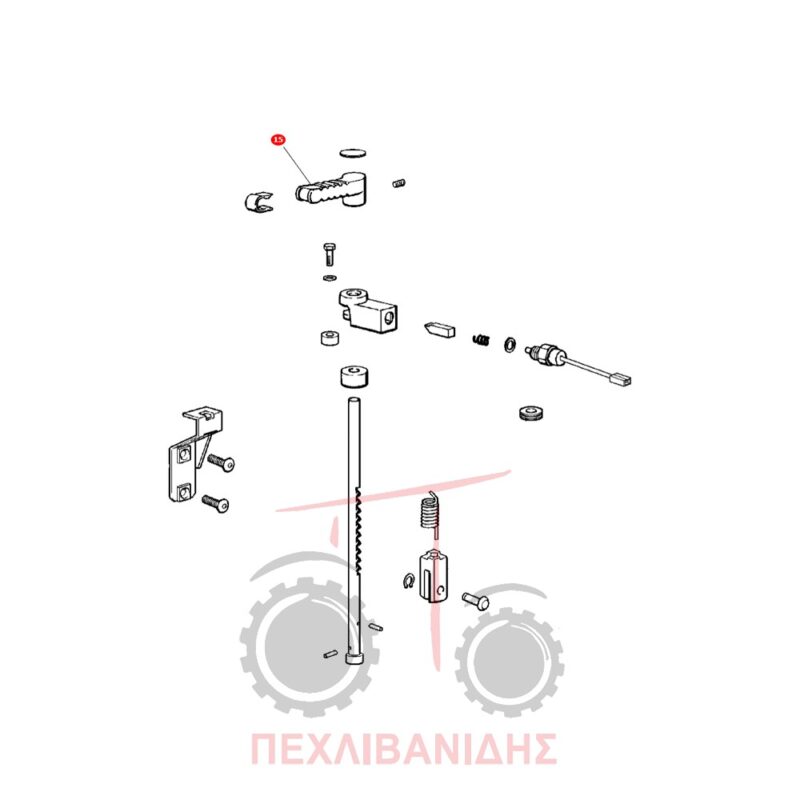 Χερούλι χειρόφρενου Massey Ferguson 3300-3400 Χερούλι χειρόφρενου Massey Ferguson 3300-3400