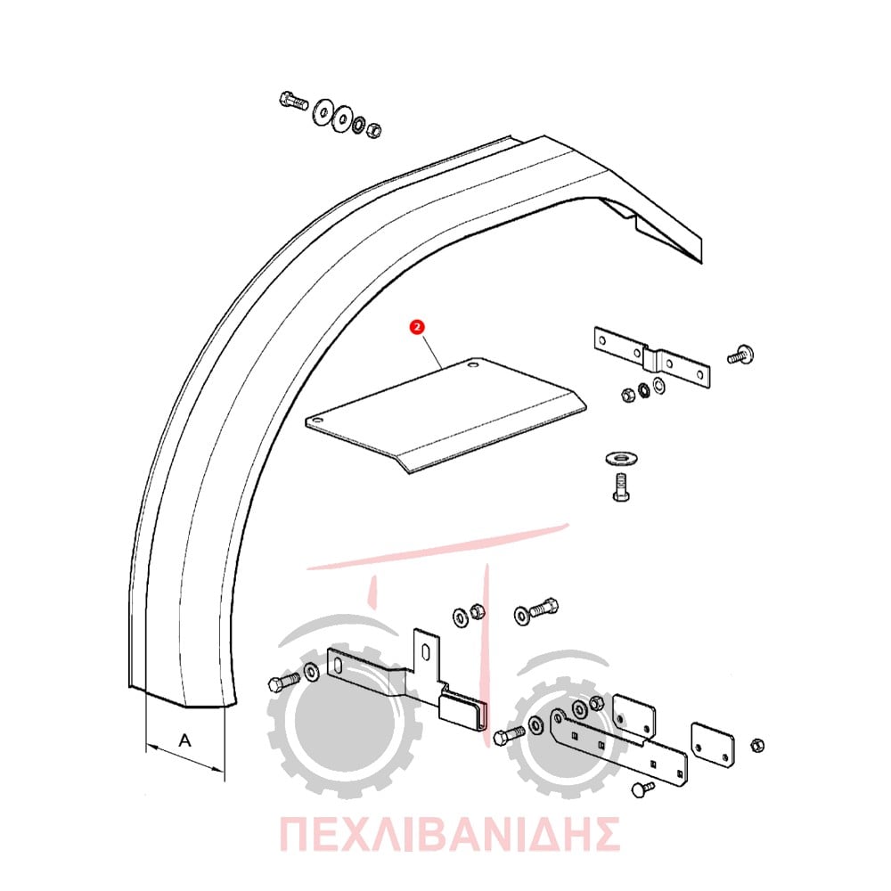 Λαμαρίνα προέκτασης φτερού Massey Ferguson 3300-3400