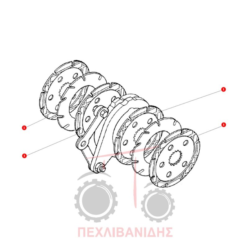 Δίσκος φρένου ορείχαλκου Massey Ferguson 240 Δίσκος φρένου ορείχαλκου Massey Ferguson 240