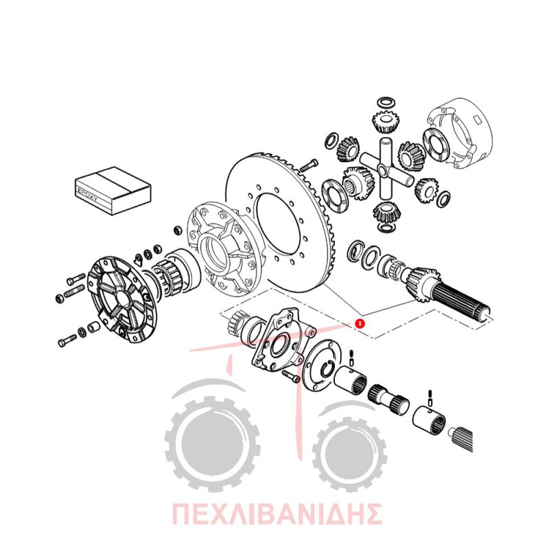 Πίσω κορώνα πηνίο Massey Ferguson 5400-6400-6600-6700-7600-7700 Πίσω κορώνα πηνίο Massey Ferguson 5400-6400-6600-6700-7600-7700