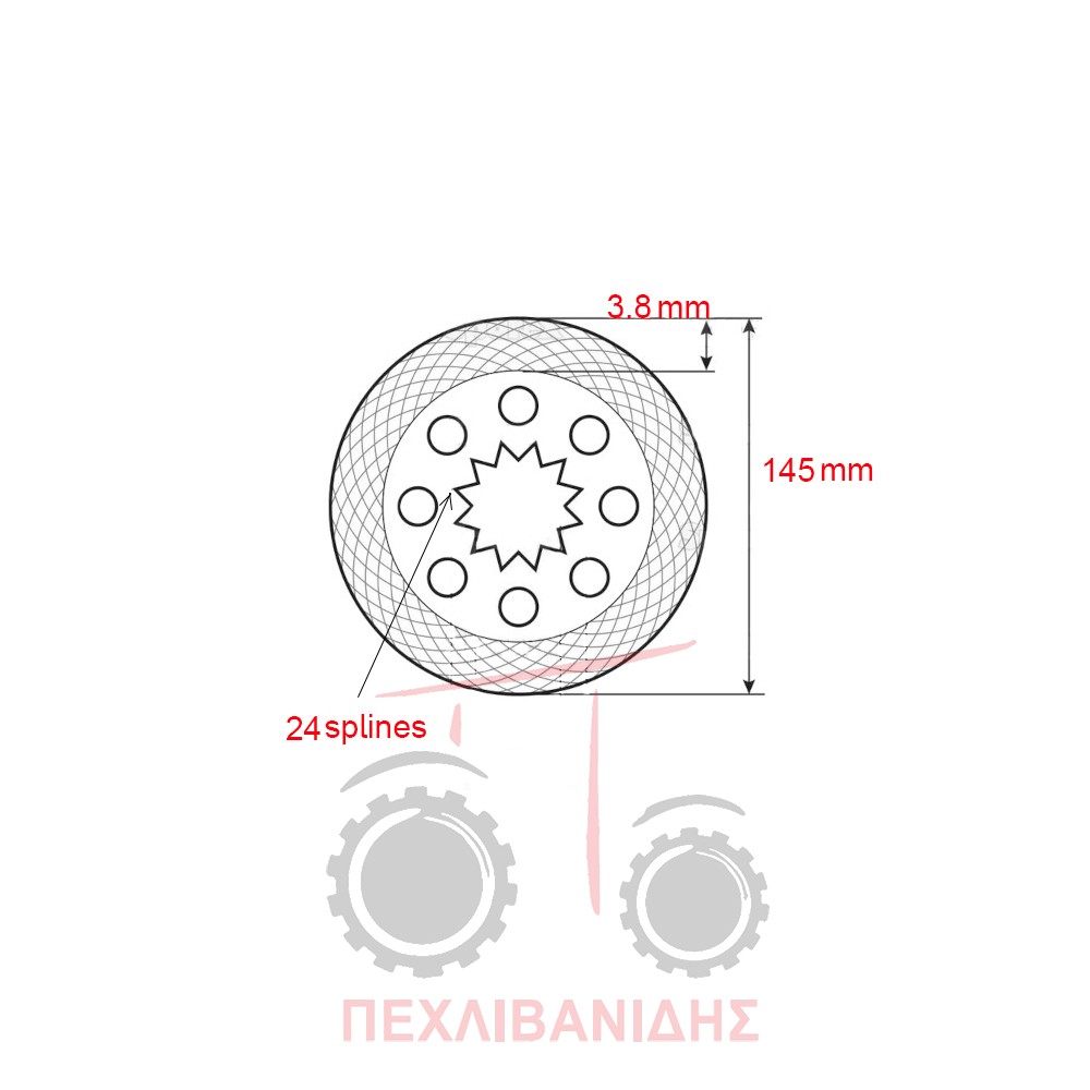 Handbrake disc Massey Ferguson 3050-3080-3115-3125 - Image 2