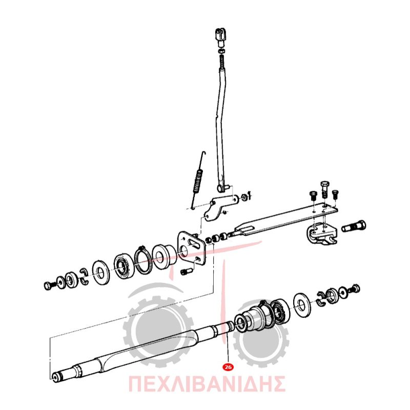 Άξονας ανταπόκρισης μεταχειρισμένος Massey Ferguson 2720-2640-2680 Άξονας ανταπόκρισης μεταχειρισμένος Massey Ferguson 2720-2640-2680