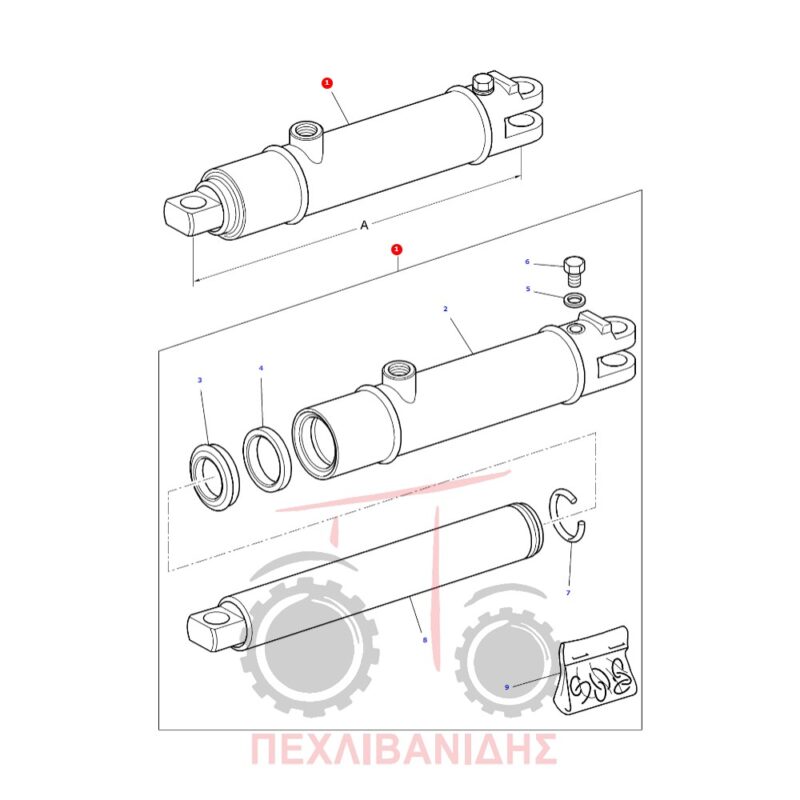 Βοηθητικό μπουκάλας υδραυλικού Massey Ferguson 5400-6200-6400 Βοηθητικό μπουκάλας υδραυλικού Massey Ferguson 5400-6200-6400