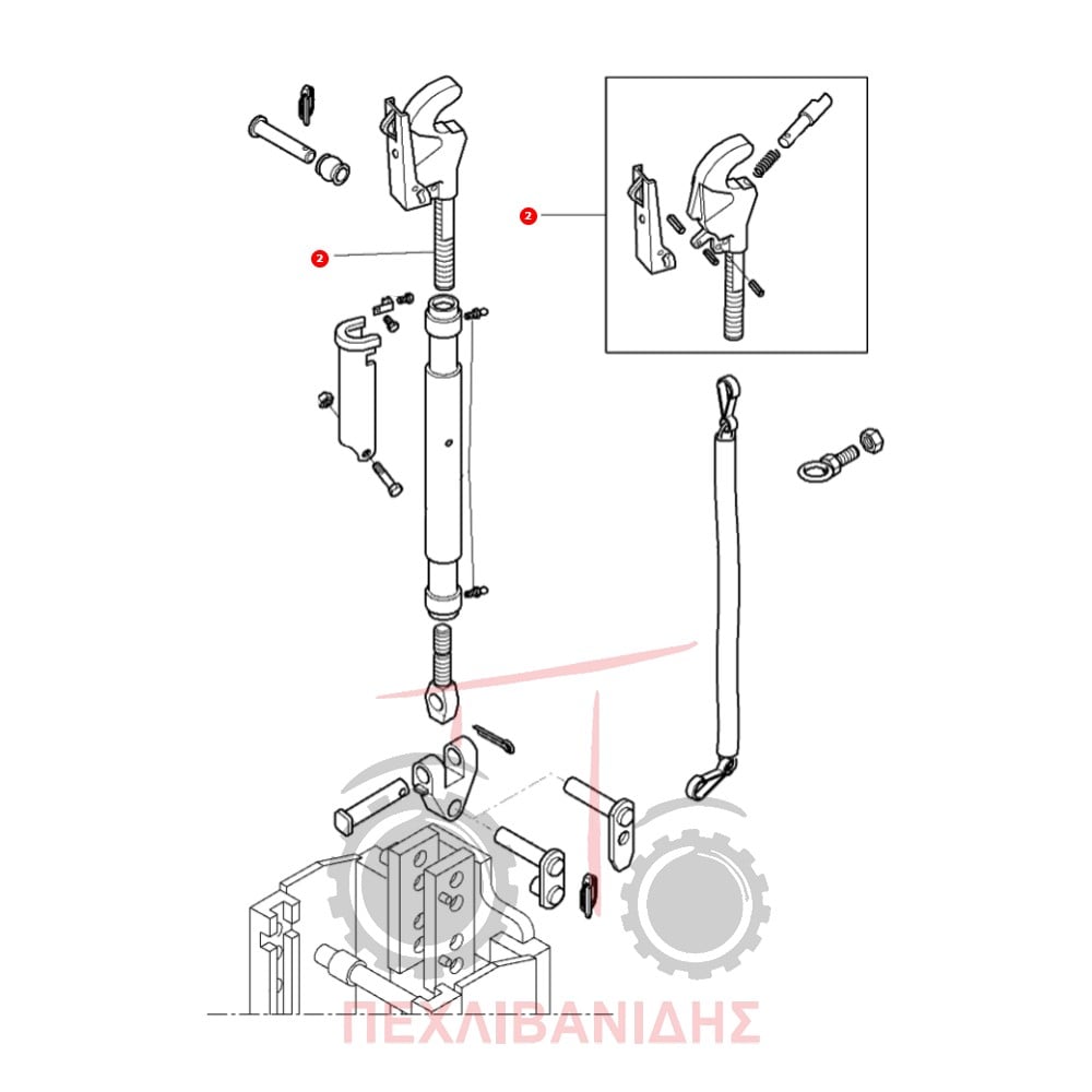 Άκρο ραντάρ χούφτας Cat 3 Massey Ferguson 5400-5600-6400-7600