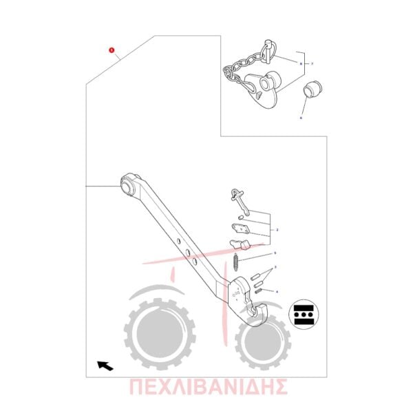 Λάμα υδραυλικού Massey Ferguson 6614-7475-7600
