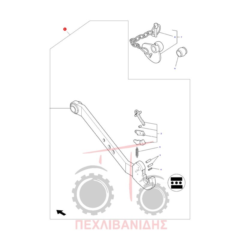 Λάμα υδραυλικού Massey Ferguson 6614-7475-7600 Λάμα υδραυλικού Massey Ferguson 6614-7475-7600