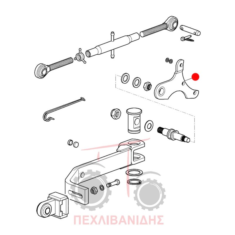 Δεξιά πλάκα πείρου λάμας υδραυλικού Massey Ferguson 3400 Δεξιά πλάκα πείρου λάμας υδραυλικού Massey Ferguson 3400