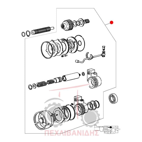 Καμπάνα PTO κομπλέ Massey Ferguson 3300-3400