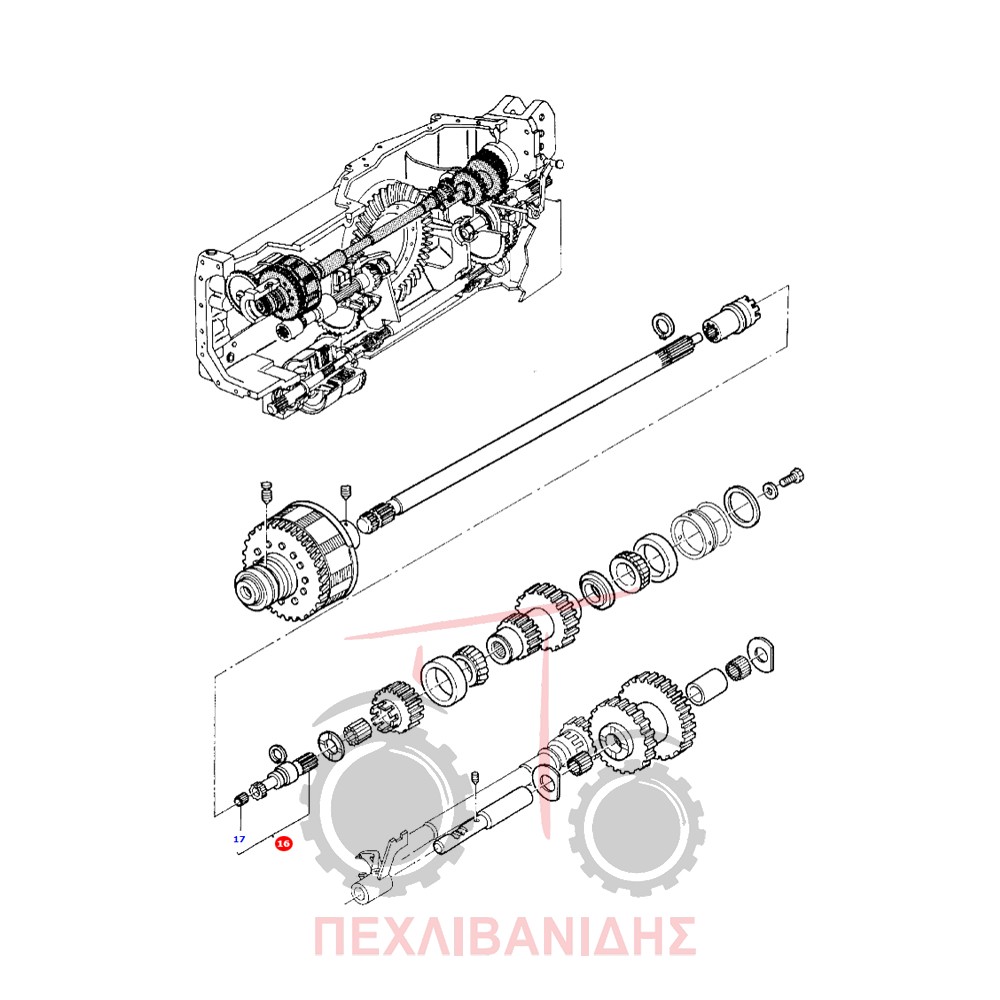 Άξονας PTO Massey Ferguson 3080-3125