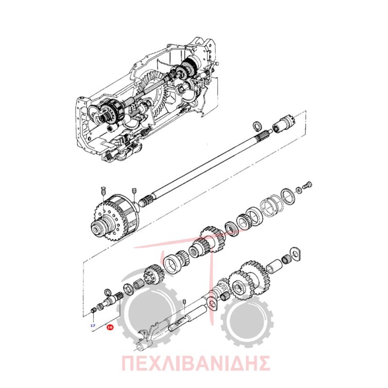 Άξονας PTO Massey Ferguson 3080-3125