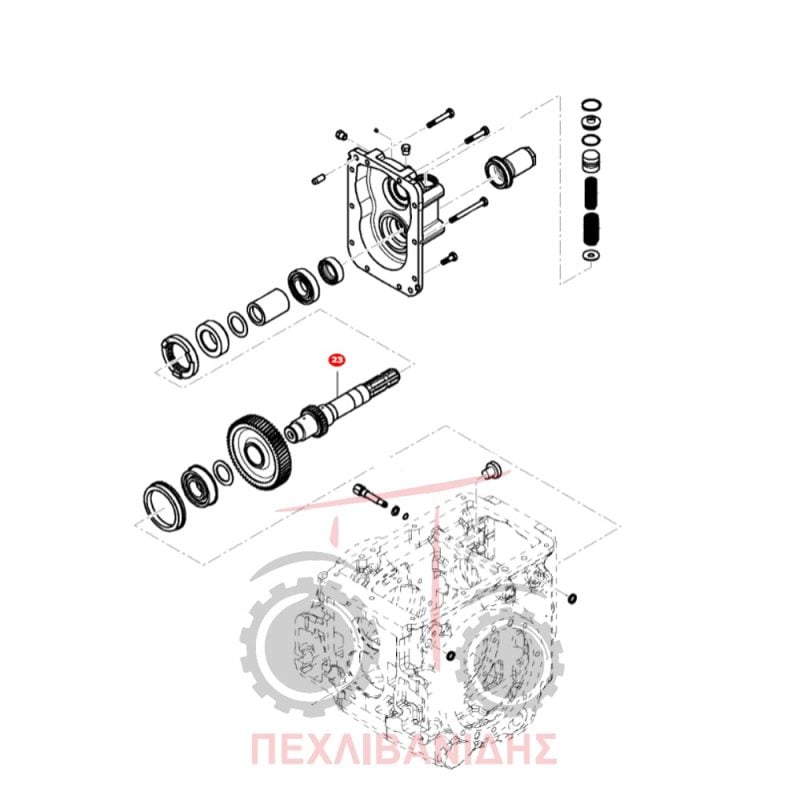 Άξονας PTO Massey Ferguson 3625