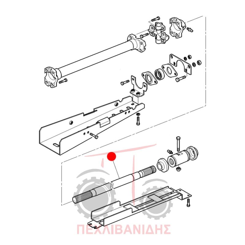 Άξονας μεσαίας τριβής Massey Ferguson 8270-8280