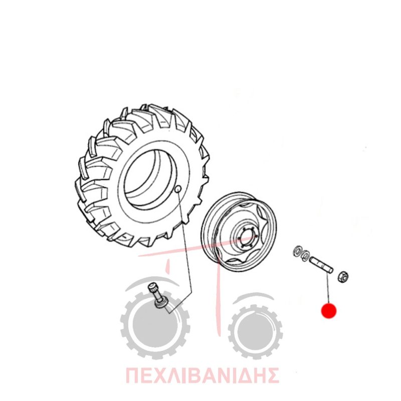 Μπουζόνι ζάντας Landini Rex 60-70-85-105