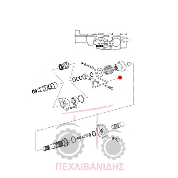 Σωληνάκι διαφορικού Massey Ferguson 3300-3400
