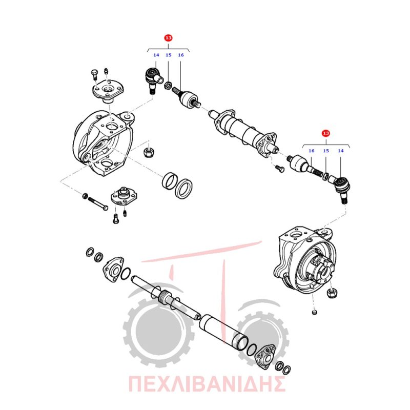 Ακρόμπαρο κομπλέ Massey Ferguson 3600-3700