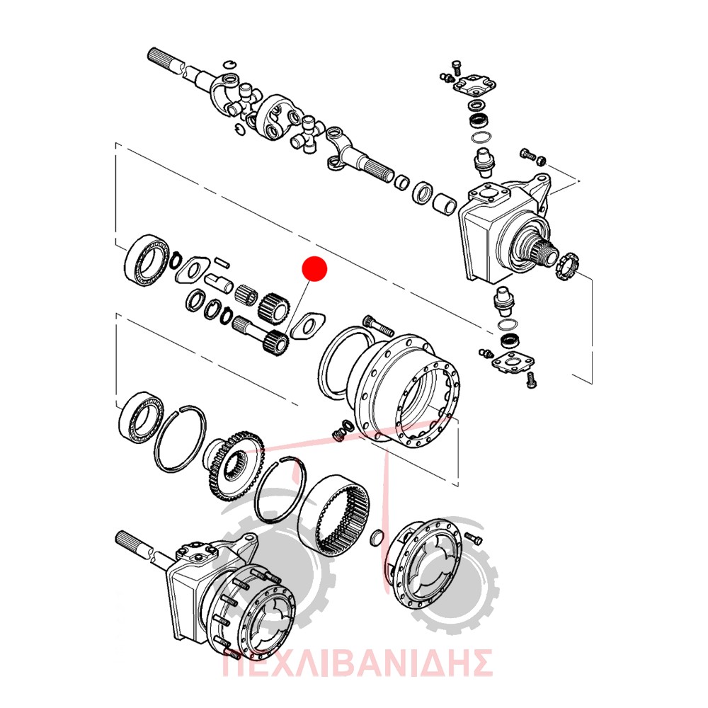 Κοντό μπροστά ημιαξόνιο Massey Ferguson 8210-8220-8240