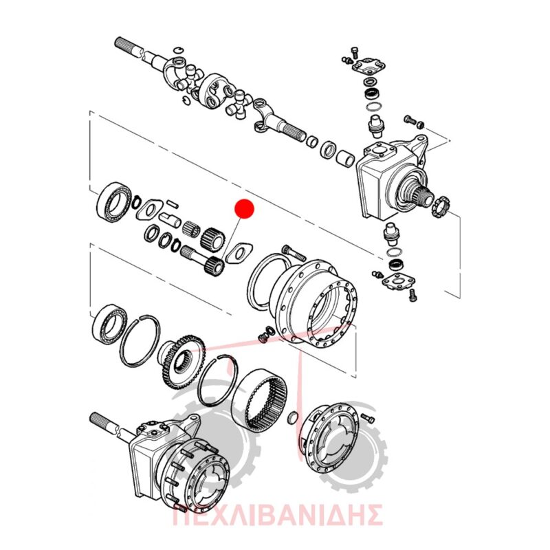 Κοντό μπροστά ημιαξόνιο Massey Ferguson 8210-8220-8240 Κοντό μπροστά ημιαξόνιο Massey Ferguson 8210-8220-8240