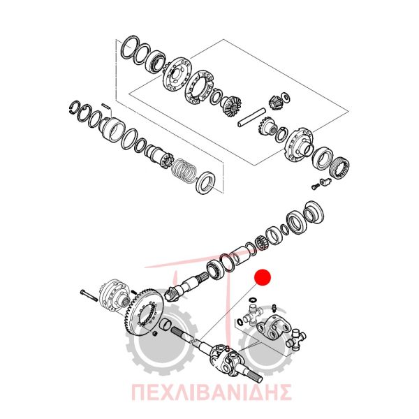 Ημιαξόνιο εμπρός AG105 Massey Ferguson 4200-4300