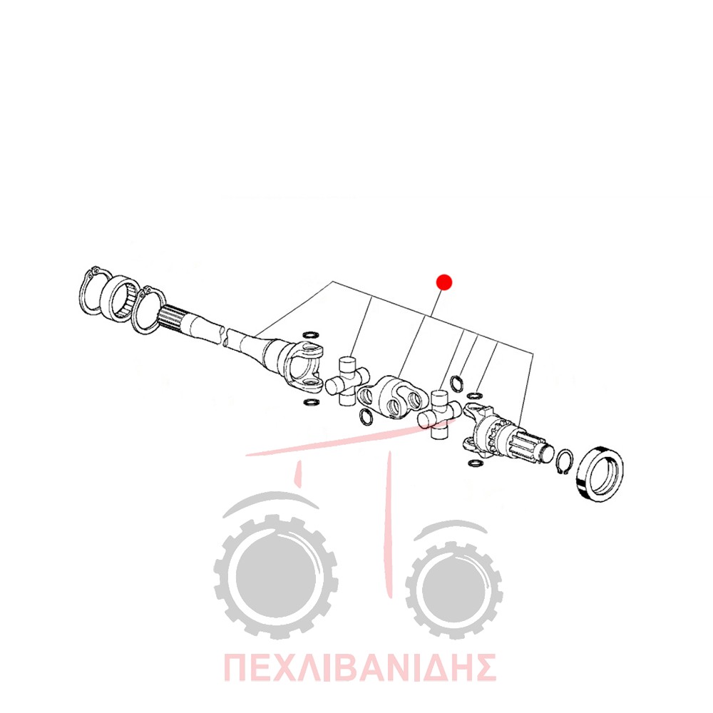 Ημιαξόνιο διαφορικού Massey Ferguson 3300F-3400F