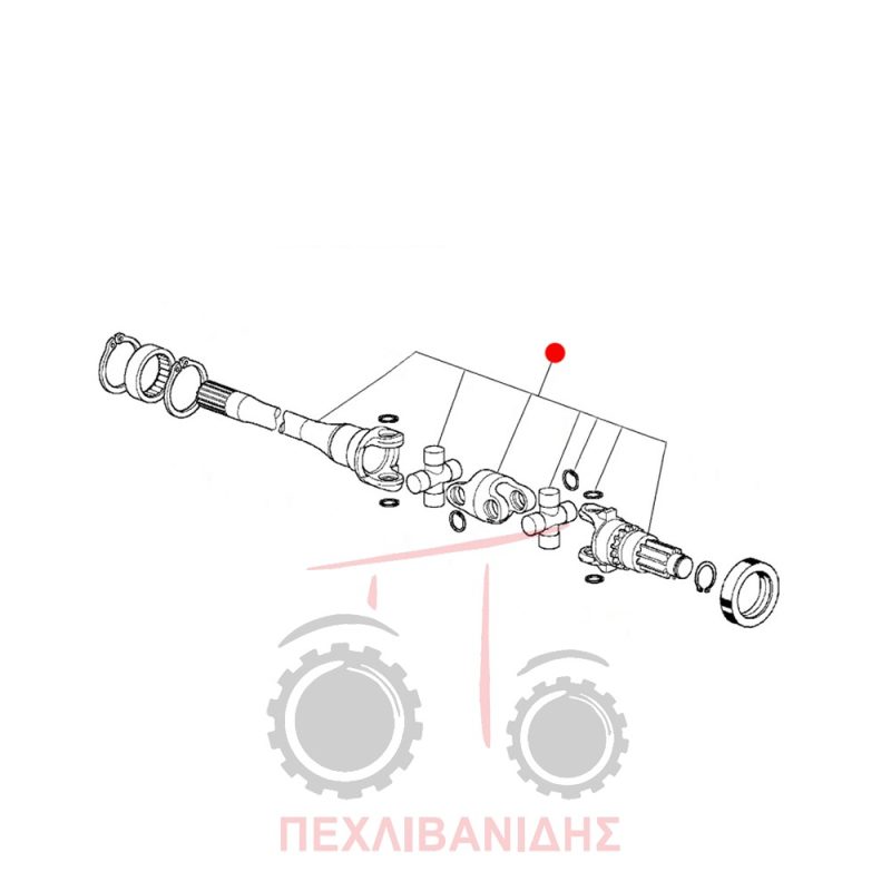 Ημιαξόνιο διαφορικού Massey Ferguson 3300F-3400F Ημιαξόνιο διαφορικού Massey Ferguson 3300F-3400F