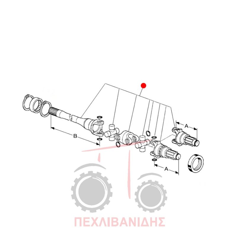 Ημιαξόνιο διαφορικού Massey Ferguson 3300F-3400F Ημιαξόνιο διαφορικού Massey Ferguson 3300F-3400F