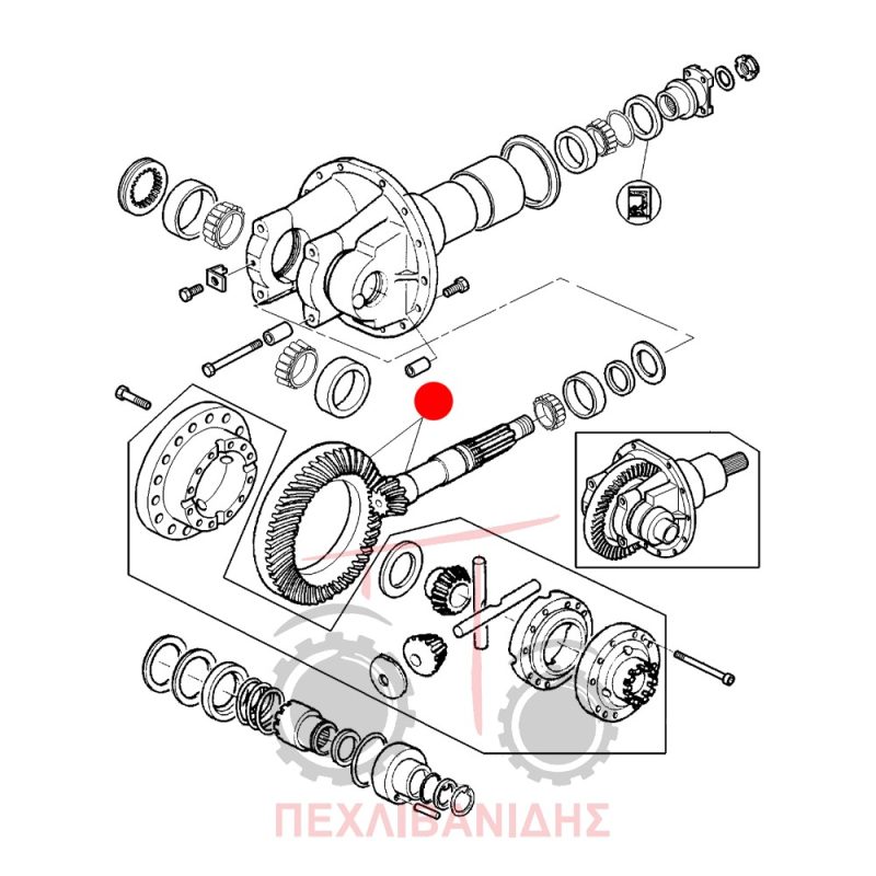Kορώνα πηνίο μπροστά διαφορικού Massey Ferguson 8260 Kορώνα πηνίο μπροστά διαφορικού Massey Ferguson 8260