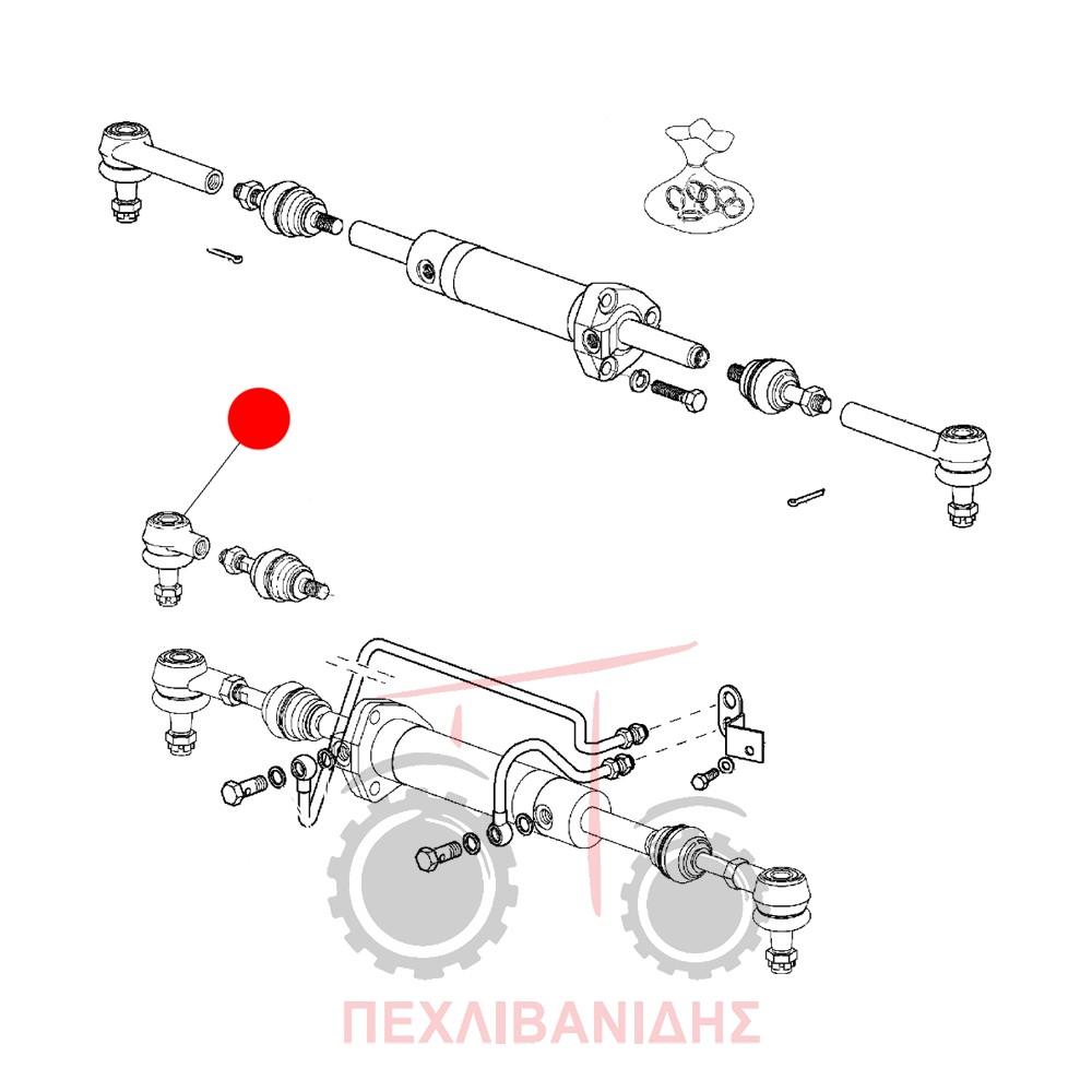 Θηλυκό ακρόμπαρο Massey Ferguson 3400