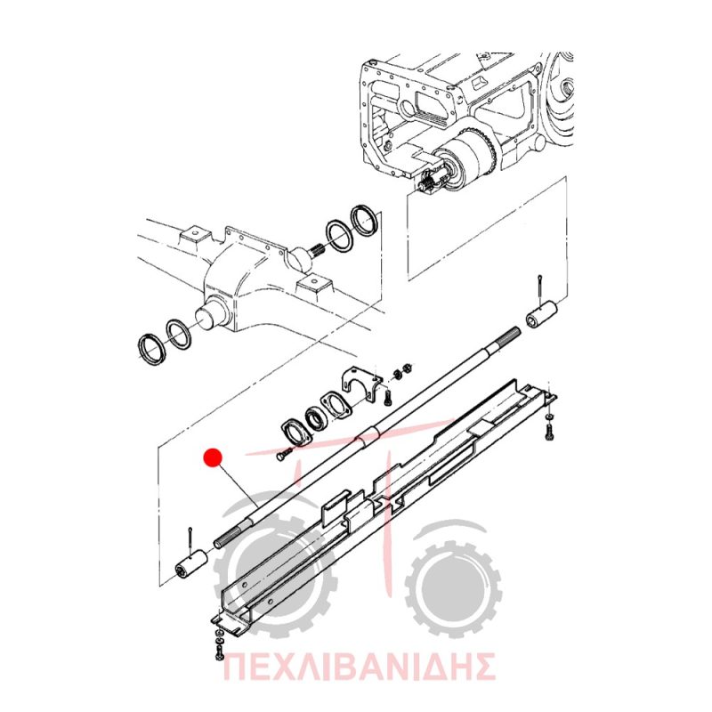 Άξονας μεσαίας τριβής Massey Ferguson 3080-3090-3125 Άξονας μεσαίας τριβής Massey Ferguson 3080-3090-3125