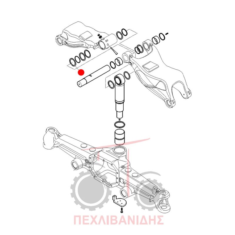 Ροδέλα ανάρτησης μπροστά διαφορικού Massey Ferguson 6290-6400-7400-8200
