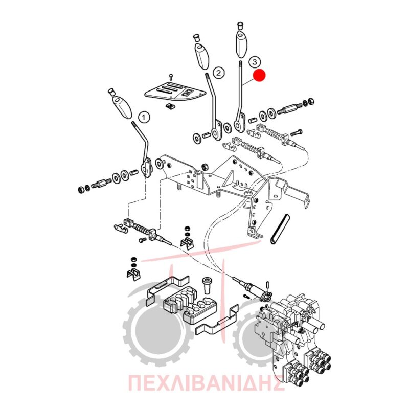 Λεβιές 3ου χειριστηρίου Massey Ferguson 5400