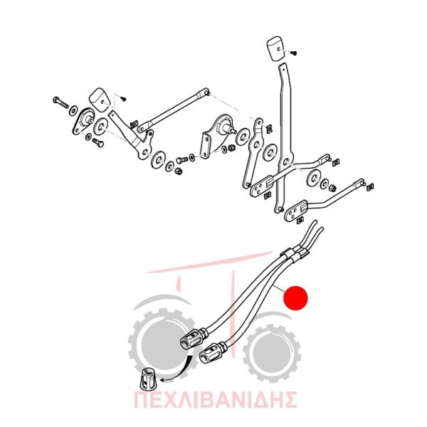 Ντίζα ρύθμισης ευαισθησίας υδραυλικού Massey Ferguson 3600