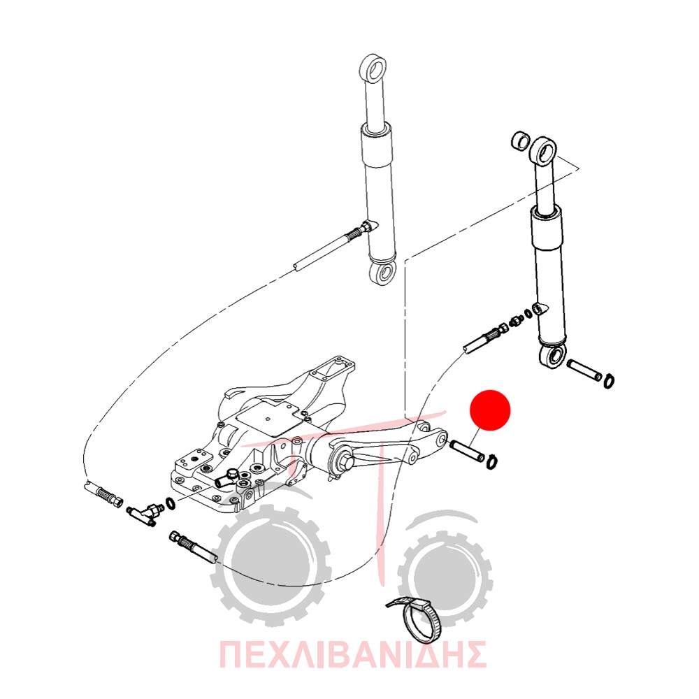 Πείρος μπουκάλας υδραυλικού Massey Ferguson 4200-4300