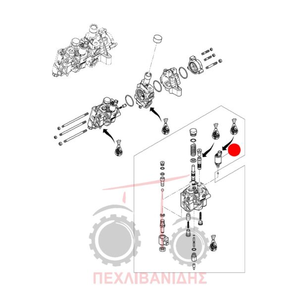 Ηλεκτροβαλβίδα ανόδου υδραυλικού κομπλέ Massey Ferguson 4708-5708-5709-5710-5711
