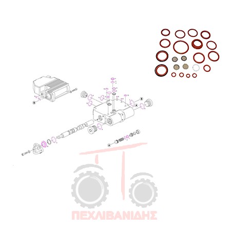 Σετ ορινγκ φέτας χειριστηρίου Massey Ferguson 6400-6600-7400