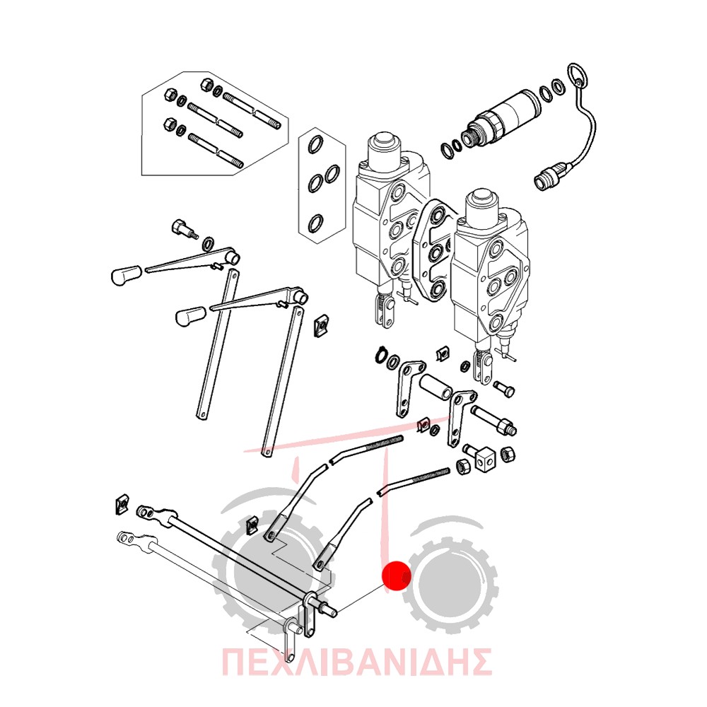 Βέργα ντίζας λεβιέ φέτας χειριστηρίου Massey Ferguson 4200