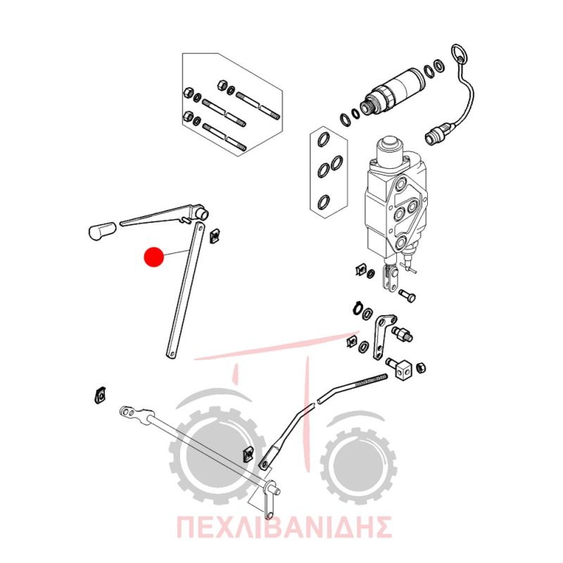 Μπράτσο λεβιέ φέτας χειριστηρίου Massey Ferguson 4200