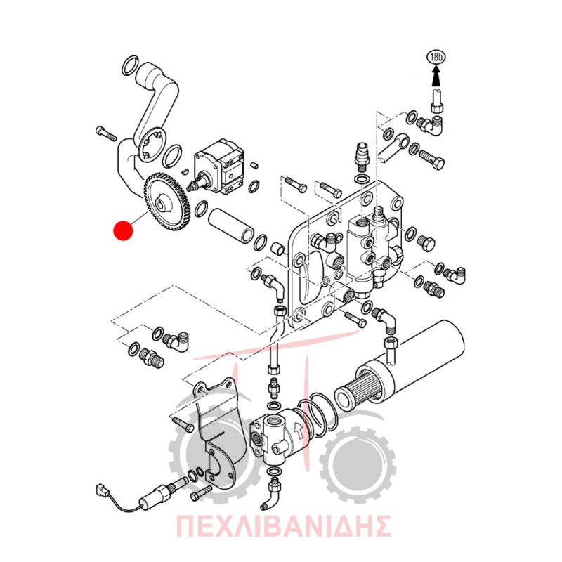 Γρανάζι αντλίας υδραυλικού Massey Ferguson 6485-6490-6495