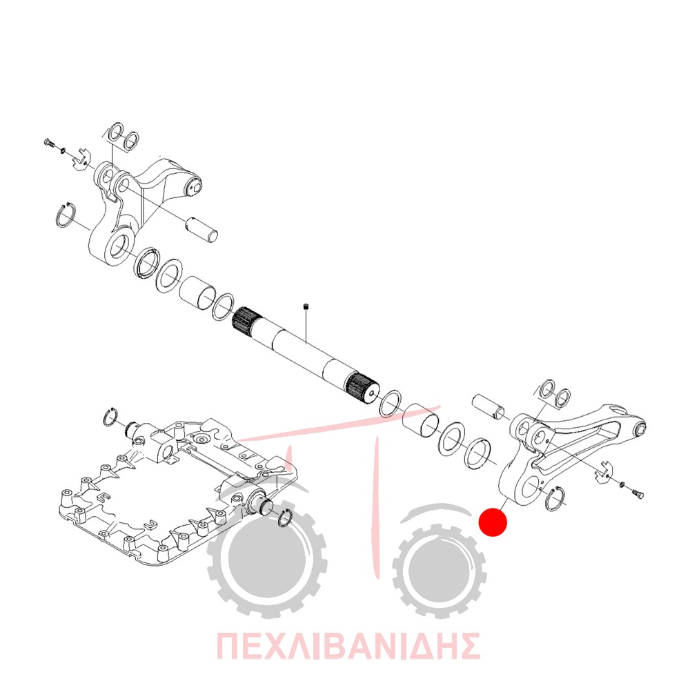Αριστερό μπράτσο υδραυλικού Massey Ferguson 7485-7490-7499