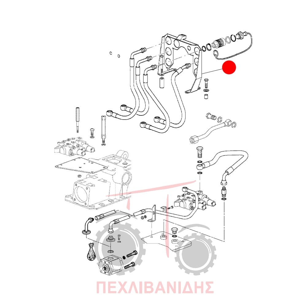 Βάση ταχυσυνδέσμων υδραυλικού Massey Ferguson 3400