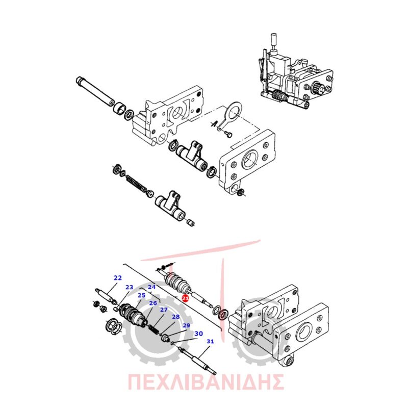 Βαλβίδα ελέγχου Massey Ferguson 188-290-590-690 Βαλβίδα ελέγχου Massey Ferguson 188-290-590-690