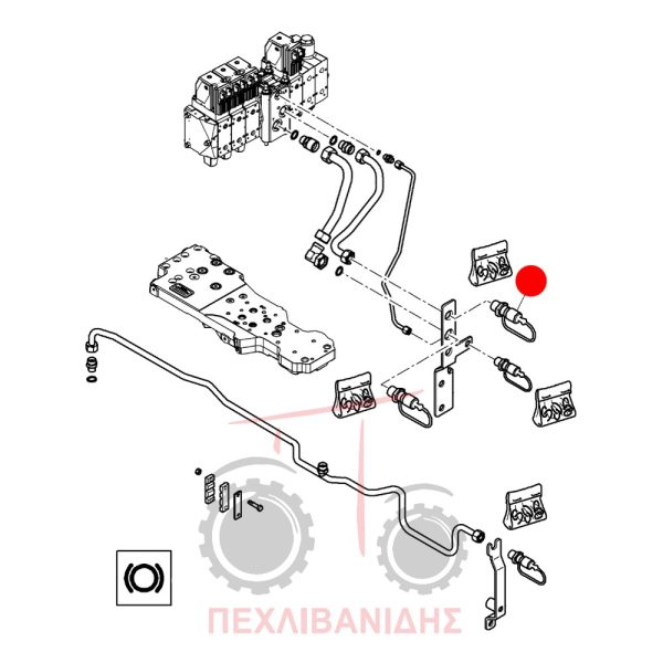 Θηλυκός ταχυσύνδεσμος σβάρνας Massey Ferguson 8650-8690