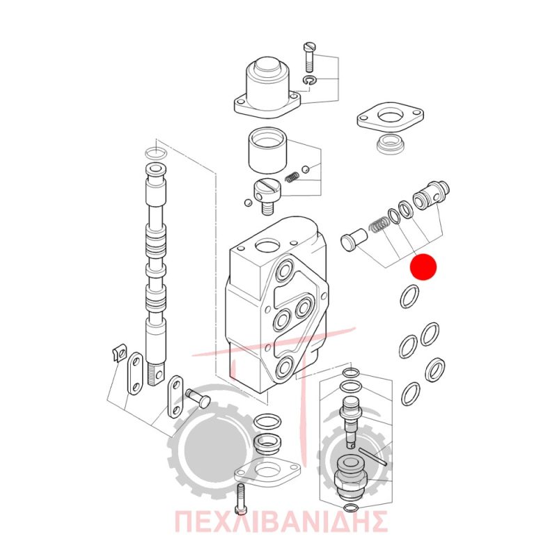 Σετ βαλβίδας φέτας χειριστηρίου σβάρνας Massey Ferguson 390-399-4200-4300