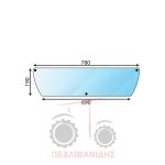 Πίσω τζάμι καμπίνας Massey Ferguson 342-355-362-390-398-399 Πίσω τζάμι καμπίνας Massey Ferguson 342-355-362-390-398-399
