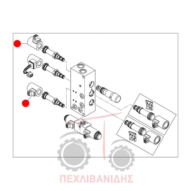 Ηλεκτροβαλβίδα μαγνητική Massey Ferguson 3600-3700