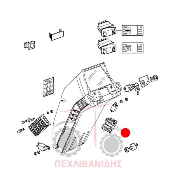Φίσα καλωδίου ταμπλό Massey Ferguson 6100-6200-8100-8200