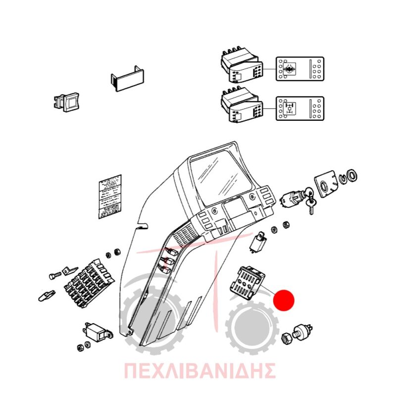 Φίσα καλωδίου ταμπλό Massey Ferguson 6100-6200-8100-8200
