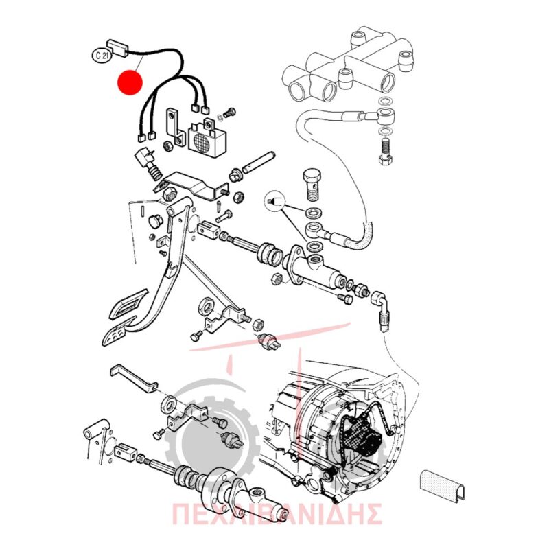 Καλωδίωση βομβητή χειρόφρενου Massey Ferguson 3000-3690-6100-8100