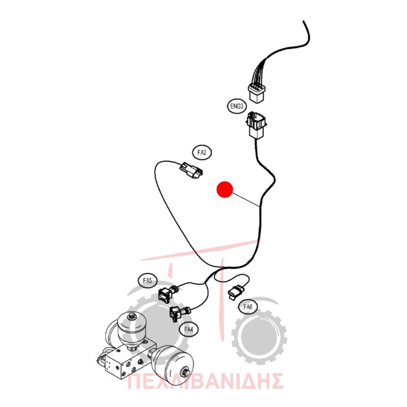Καλωδίωση μπροστά ανάρτησης Massey Ferguson 6400-7400 Καλωδίωση μπροστά ανάρτησης Massey Ferguson 6400-7400