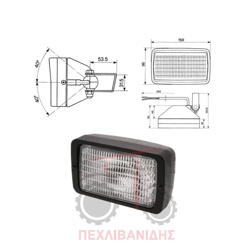 Δεξί φανάρι εργασίας Massey Ferguson 342-350-355-375-390