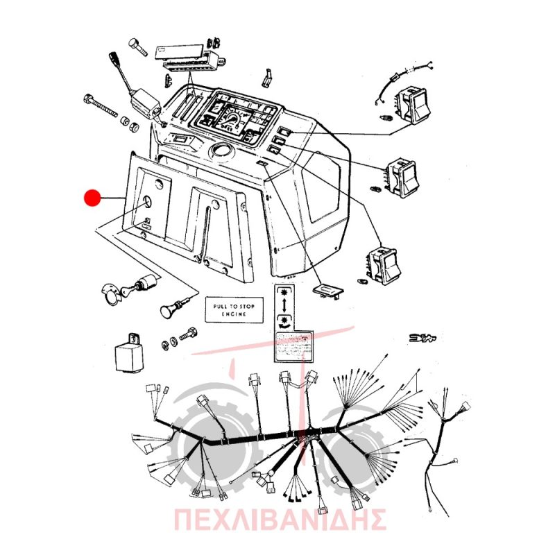Πλαστικό ταμπλό Massey Ferguson 364-374-394